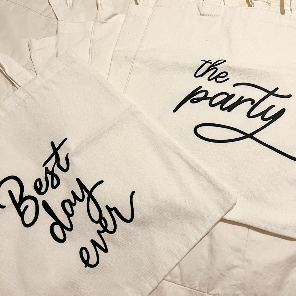 Bride & Bridesmaid Totes (6) New